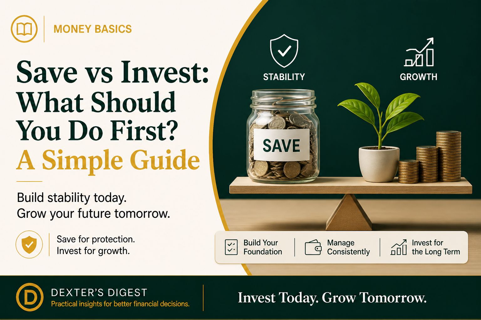 Save vs Invest: What Should You Do First? A Simple Guide